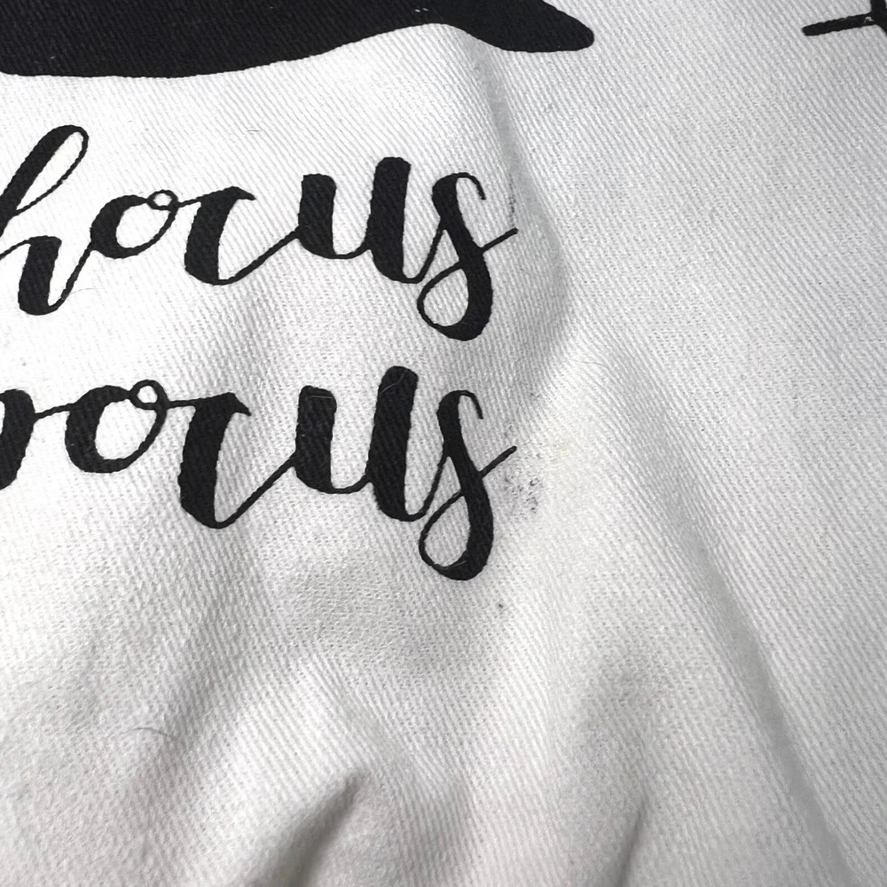 Hocus Pocus Cotton Apron Witchy Halloween Spider Web Witch Hat Cook Black White